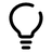 Lightbulb Minimalistic icon