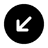 Round Arrow Left Down icon