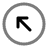 Round Arrow Left Up icon