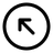 Round Arrow Left Up icon