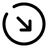 Round Arrow Right Down icon