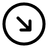 Round Arrow Right Down icon