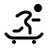 Skateboarding Round icon