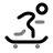 Skateboarding Round icon