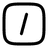 Slash Square icon