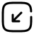 Square Arrow Left Down icon