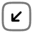 Square Arrow Left Down icon