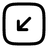 Square Arrow Left Down icon