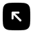 Square Arrow Left Up icon