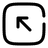 Square Arrow Left Up icon