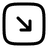 Square Arrow Right Down icon